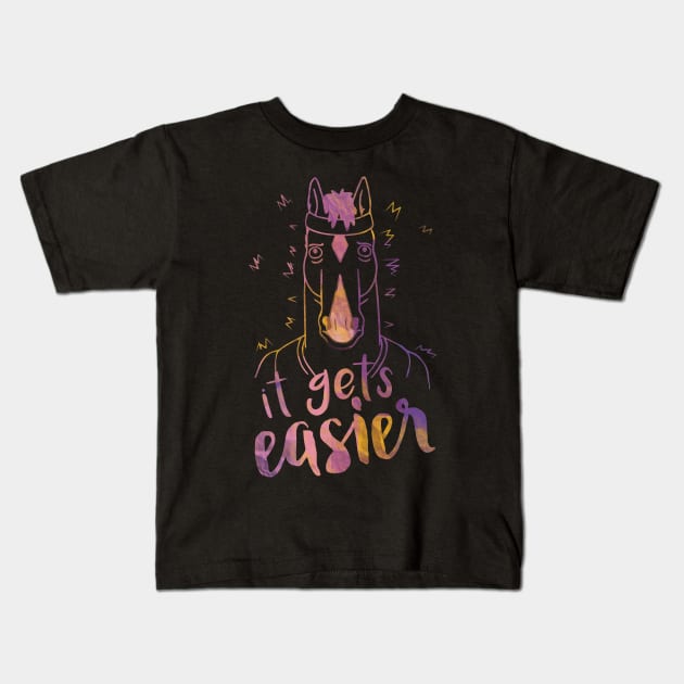 It Gets Easier Outline Color Kids T-Shirt by InsomniackDesigns